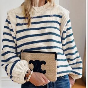 PRETTYGARDEN Women's Sweaters Casual Long Lantern Sleeve Crewneck Ribbed - Small